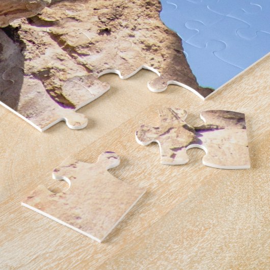 Baviaan aap op de top van een berg legpuzzel (Zijkant)