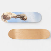 Baviaan aap op de top van een berg persoonlijk skateboard (Horizontaal)