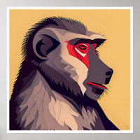 Baviaan Art Print