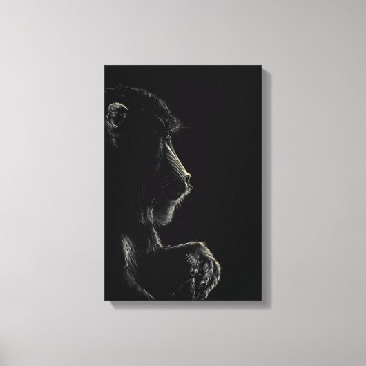 Baviaan Canvas Afdruk (Voorkant)