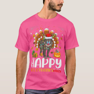Baviaan Liefhebber Halloween Kerstmis Gelukkig Hal T-shirt
