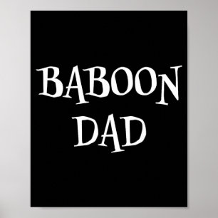 Baviaan vader grappig schattig Halloween baviaan l Poster