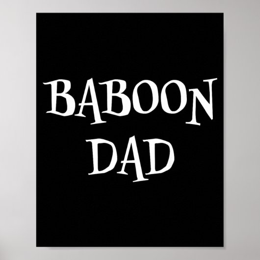 Baviaan vader grappig schattig Halloween baviaan l Poster (Voorkant)