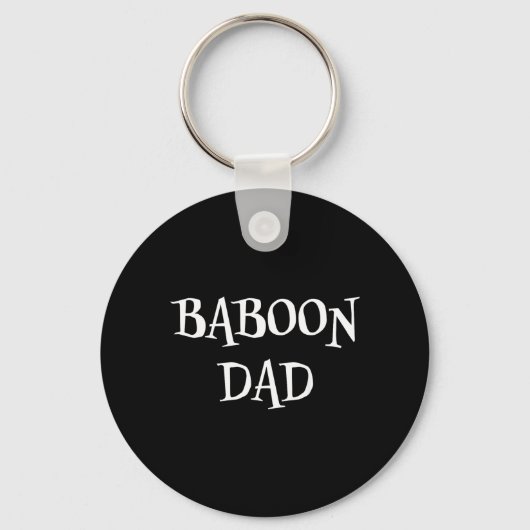 Baviaan vader grappig schattig Halloween baviaan l Sleutelhanger (Voorkant)