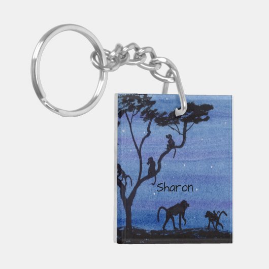 Bavianen Sleutelhanger (Voorkant Links)