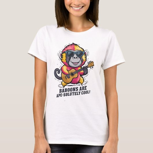 Bavianen zijn coole apen! t-shirt (Voorkant)