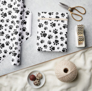 Baw Prints Zwart-wit Patroon Cadeaupapier