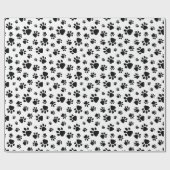 Baw Prints Zwart-wit Patroon Cadeaupapier (Vlak)