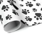 Baw Prints Zwart-wit Patroon Cadeaupapier (Rol Hoek)