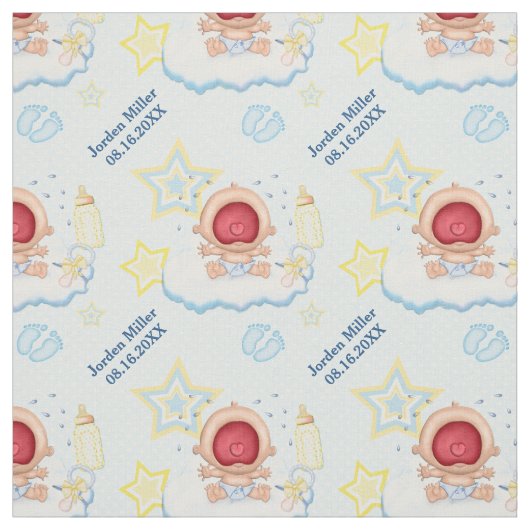 Bawling Baby Boy - Aangepaste tekst Stof (Swatch)