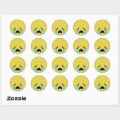 Bawling Emoji Ronde Sticker (Vel)