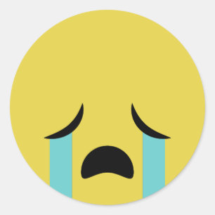 Bawling Emoji Ronde Sticker