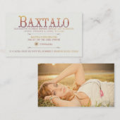 Baxtalo-ontwerp Visitekaartje (Voorkant / Achterkant)