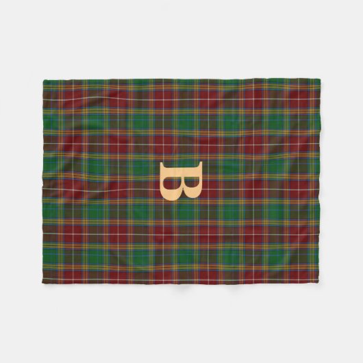 Baxter Clan Tartan Pset Fleece Blanket (Voorkant (Horizontaal))
