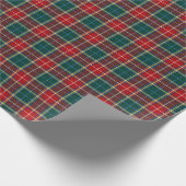 Baxter Clan Tartan Rood en Donkergroen Plaid Cadeaupapier (Hoek)