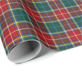 Baxter Clan Tartan Rood en Donkergroen Plaid Cadeaupapier (Rol Hoek)