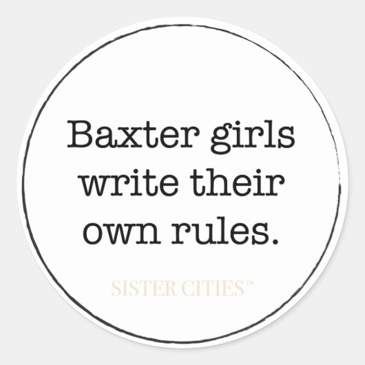 "Baxter Girls" Stickers - 6 pk (Voorkant)