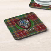 Baxter Schotse Clan Tartan & Crest Bier Onderzetter (Linkerzijde)