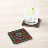 Baxter Schotse Clan Tartan & Crest Bier Onderzetter (Rechterzijde)