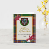 Baxter Schotse Clan Tartan & Crest Kaart (Gele Bloem)