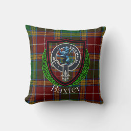Baxter Schotse Clan Tartan & Crest Kussen