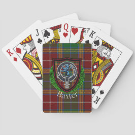 Baxter Schotse Clan Tartan & Crest Pokerkaarten