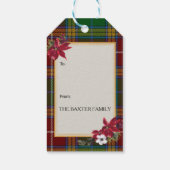 Baxter Schotse Clan Tartan & Wapen Cadeaulabel (Achterkant)