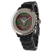 Baxter Schotse Clan Tartan & Wapen Horloge (Gekanteld)