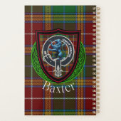 Baxter Schotse Clan Tartan & Wapen Planner (Achterkant)