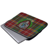 Baxter Scottish Clan Tartan and Crest Laptop Sleeve (Voorkant onderkant)