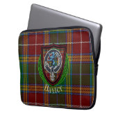 Baxter Scottish Clan Tartan and Crest Laptop Sleeve (Voorkant Links)