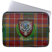 Baxter Scottish Clan Tartan and Crest  Laptop Sleeve (Voorkant)