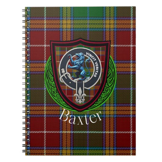 Baxter Scottish Clan Tartan & Crest Notitieboek (Voorkant)