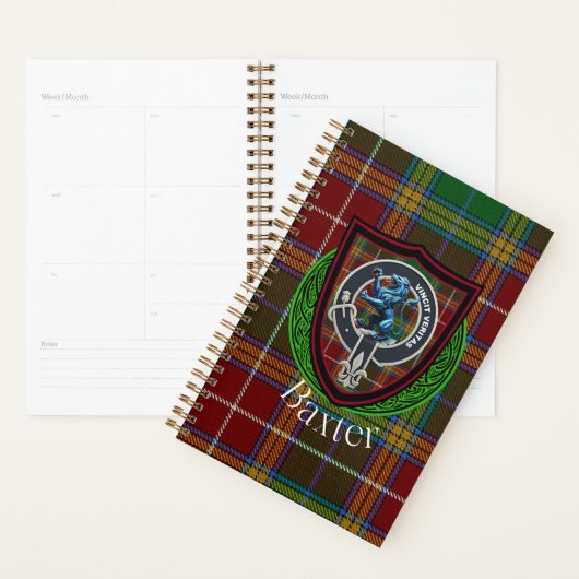 Baxter Scottish Clan Tartan & Crest Planner (Display)