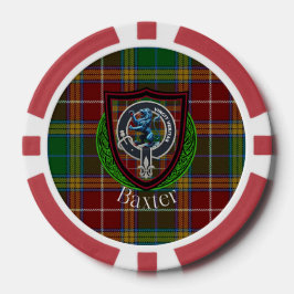 Baxter Scottish Clan Tartan & Crest Poker Chips
