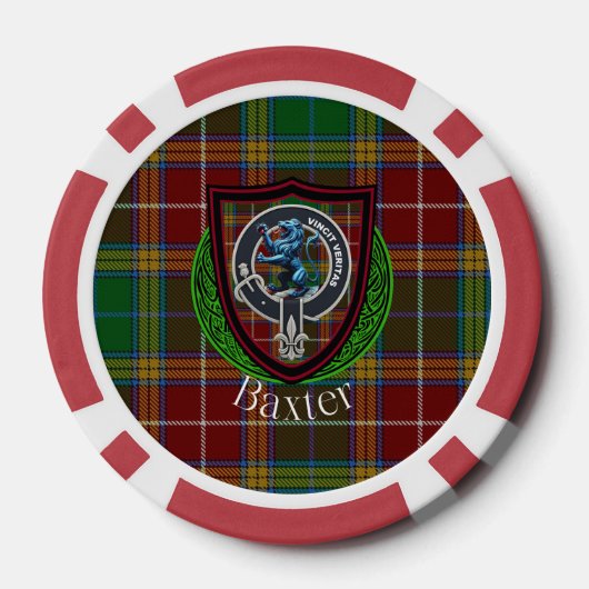 Baxter Scottish Clan Tartan & Crest Poker Chips (Achterkant)
