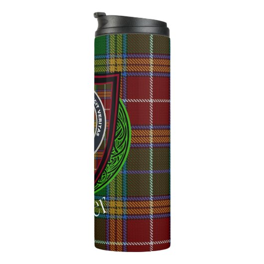 Baxter Scottish Clan Tartan & Crest Thermosbeker (Geroteerd rechts)