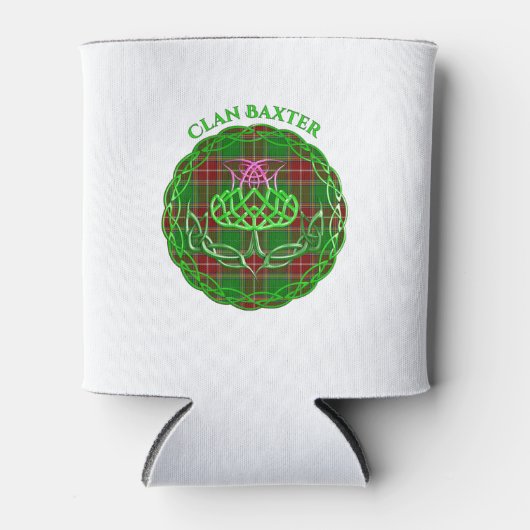 Baxter Scottish Tartan Celtic Thistle Blikjeskoeler (Voorkant)