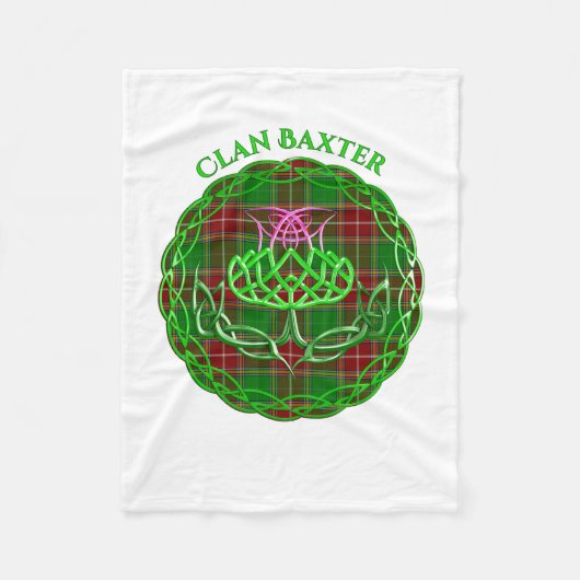 Baxter Scottish Tartan Celtic Thistle Fleece Deken (Voorkant)