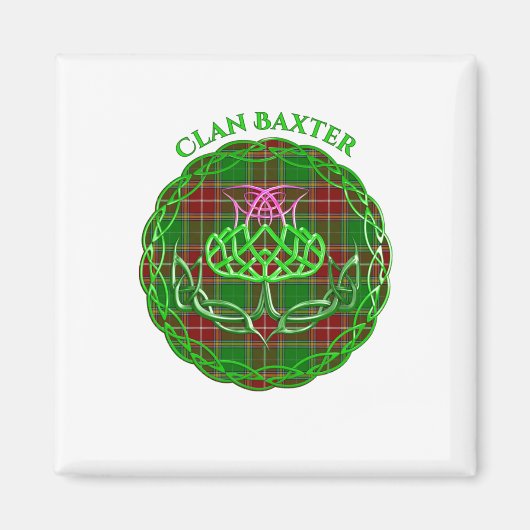 Baxter Scottish Tartan Celtic Thistle Magneet (Voorkant)