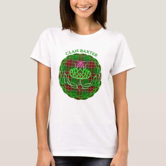 Baxter Scottish Tartan Celtic Thistle T-shirt (Voorkant)