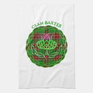 Baxter Scottish Tartan Celtic Thistle Theedoek