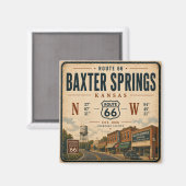 Baxter Springs Highway Heritage Tribute Magneet (Voorkant / Achterkant)