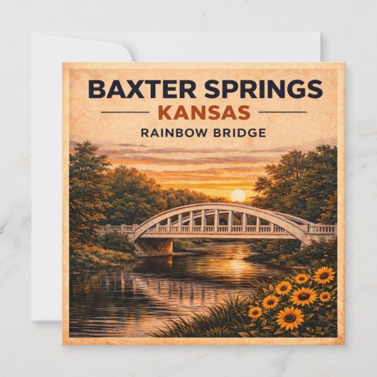 Baxter Springs Rainbow Bridge Briefpapierontwerp (Voorkant)
