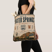 Baxter Springs Route 66 Heritage Tribute Tote Bag (Dichtbij)