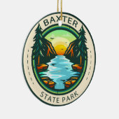 Baxter State Park Maine Badge Keramisch Ornament (Rechts)