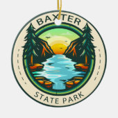 Baxter State Park Maine Badge Keramisch Ornament (Voorkant)