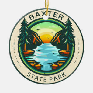 Baxter State Park Maine Badge Keramisch Ornament