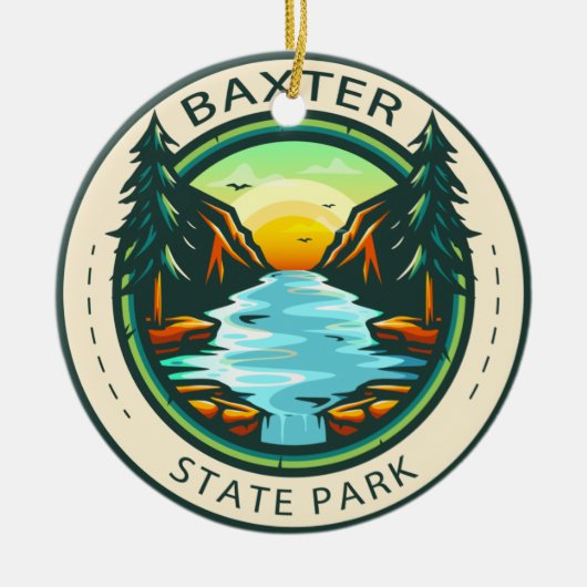 Baxter State Park Maine Badge Keramisch Ornament (Voorkant)