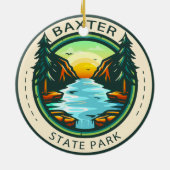 Baxter State Park Maine Badge Keramisch Ornament (Achterkant)